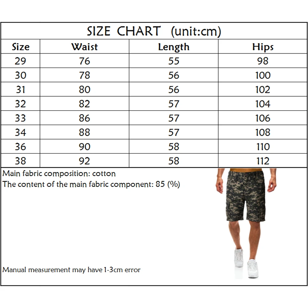 2019 новые многокарманные мужские военные мужские шорты Карго камуфляжные повседневные спортивные шорты мужские свободные брюки мужские