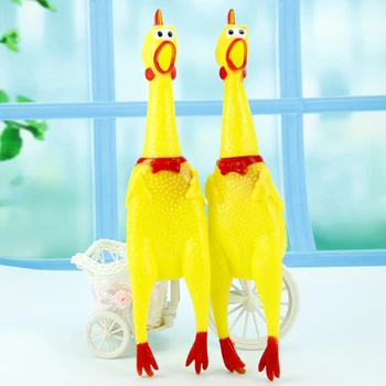 

Hot Sell Jokes Gags Pranks Maker Trick Fun Novelty Funny Gadgets Blague Tricky 17cm Small Screaming Chicken Toys