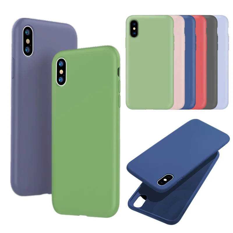 Чехол для Iphone X оригинальный мягкий чехол из жидкого силикона IPhone 6 s S 7 8 Plus 10 XR 6plus