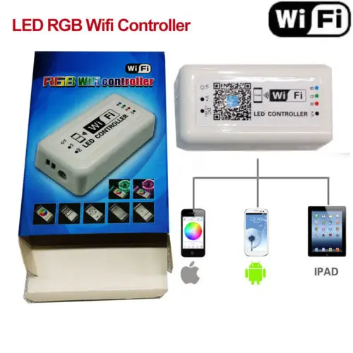 10M 5050 RGB LED Strip Light 12V Wifi Controller By iPhone Android APP Power 