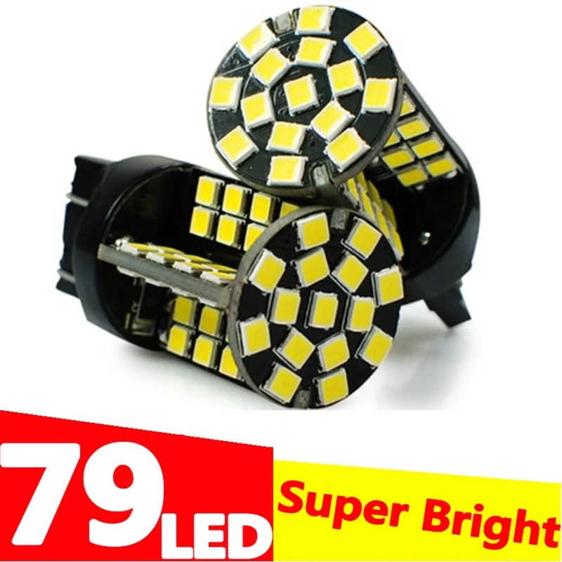 

2pcs T20 W21/5W W21W 7443 7440 79 LED auto lights rear turn signals fog lamp car Reverse light red amber yellow white 12V