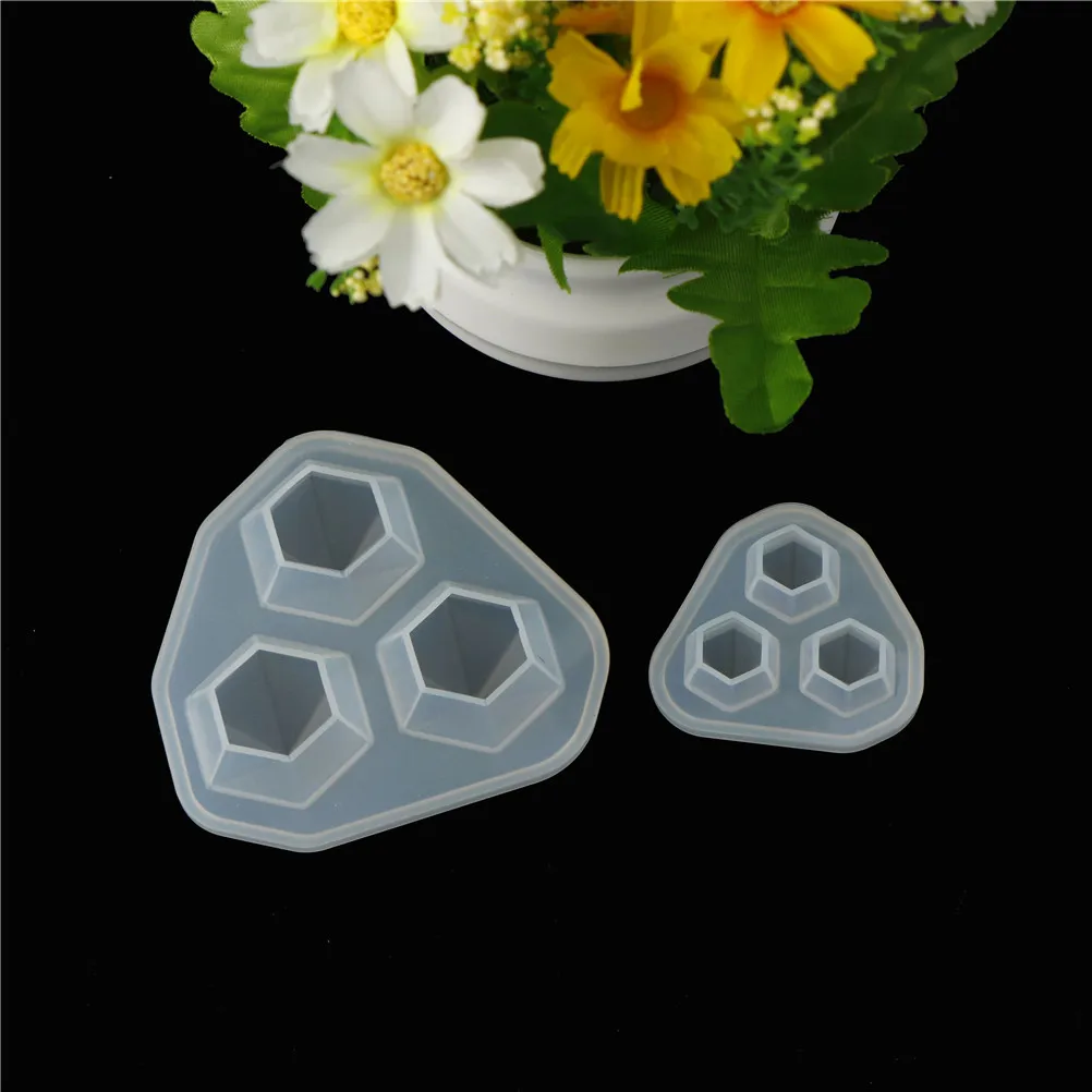 DIY Diamond Shape Mold Transparent Silicone Mould Dried Flower
