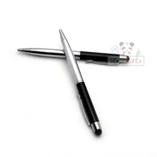 Хорошее качество, ручка для письма, сенсорная ручка для планшета, 20 г/шт., черная сверху и серебристая ручка