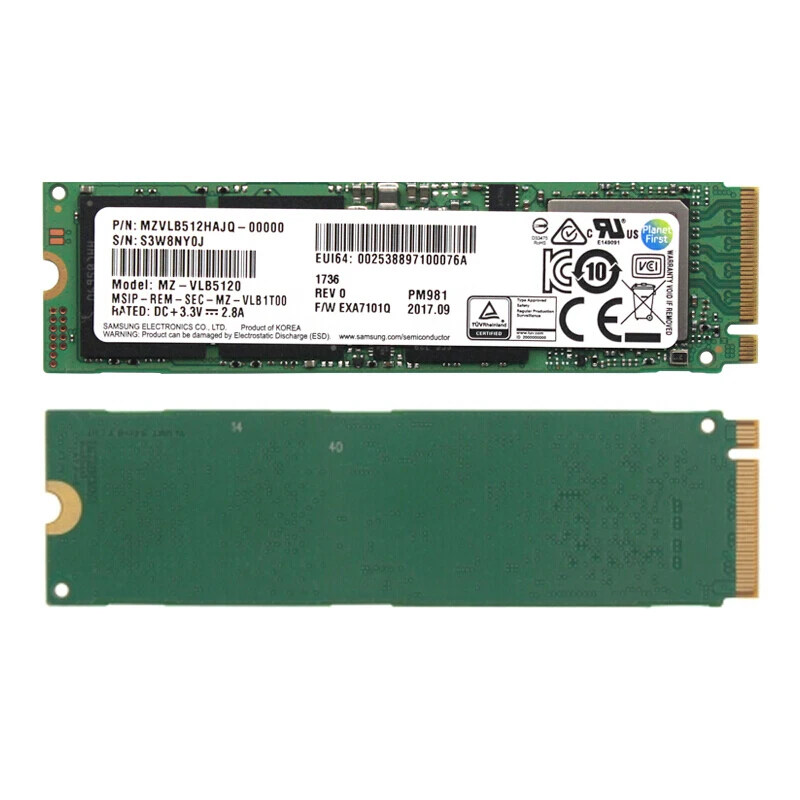 

Samsung PM961 256G PCIE NVME M.2 M2 SSD Solid state Drive For Laptop Desktop