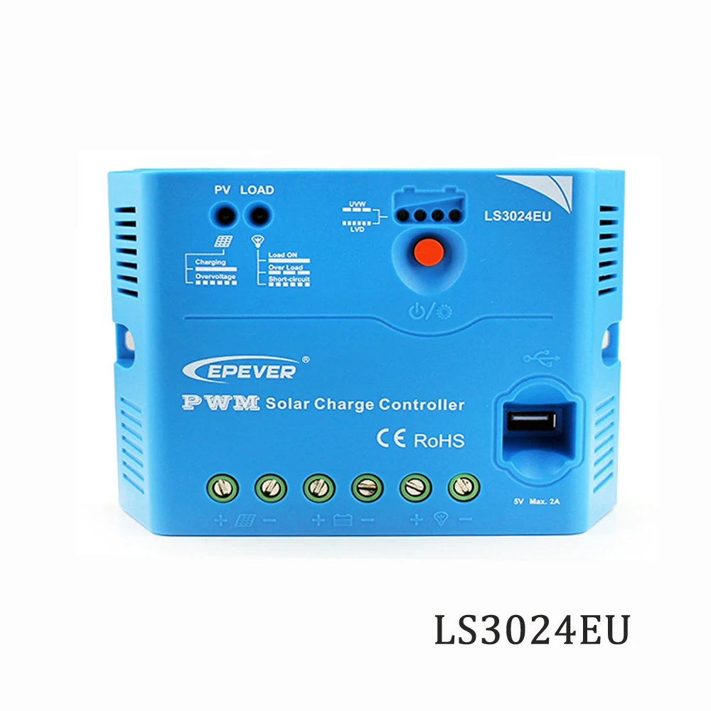 

LS3024EU 30A 12V 24V Solar Charge Controller Epsolar PWM PV 100W 18V Solar Panels charger Regulators 5V USB port