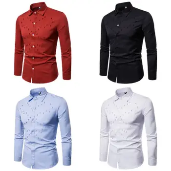 

AU Luxury Men Classic Long Sleeve Shirt Formal Casual Smart Slim Fit Stylish Top new