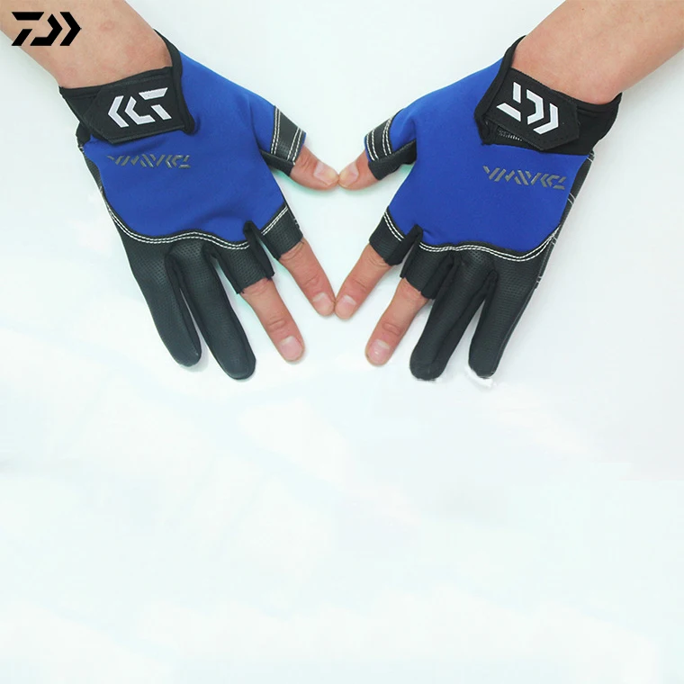 DAWA спортивные высококачественные дышащие Нескользящие прочные рыболовные перчатки с 3 пальцами водонепроницаемые перчатки