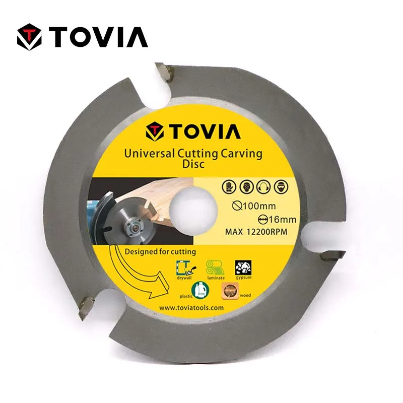 TOVIA 100mm Универсальный Пильный Диск по Дереву для УШМ 4inch 16mm по Газобетону Гипсокартону Пластику лезвия лезвие алмазный диск пилы для