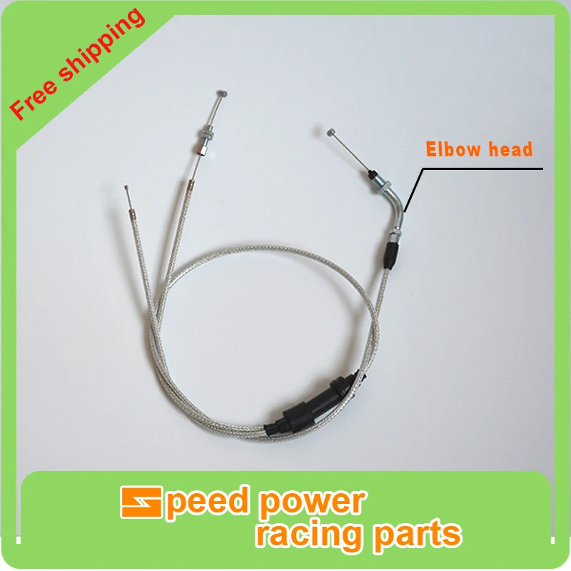 

Alconstar-Dirt Bike Dual Throttle Cable Double Automatic Carburetor Throttle Grip Cable Line Accelerate Pump Carburetor