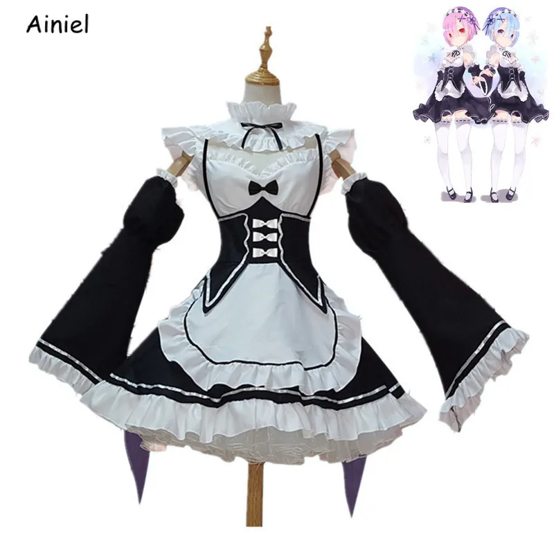 Платье для аниме косплея Re:zero Kara Hajimeru Isekai Seikatsu Life In a Different World Ram Rem платье девушек и