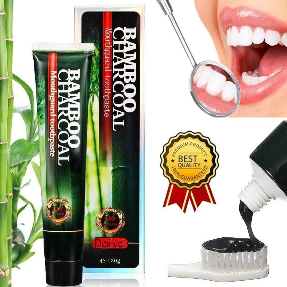 Отбеливание зубов бамбуковый уголь черная зубная паста Отбеливание зубов Гигиена отбеливание зубов