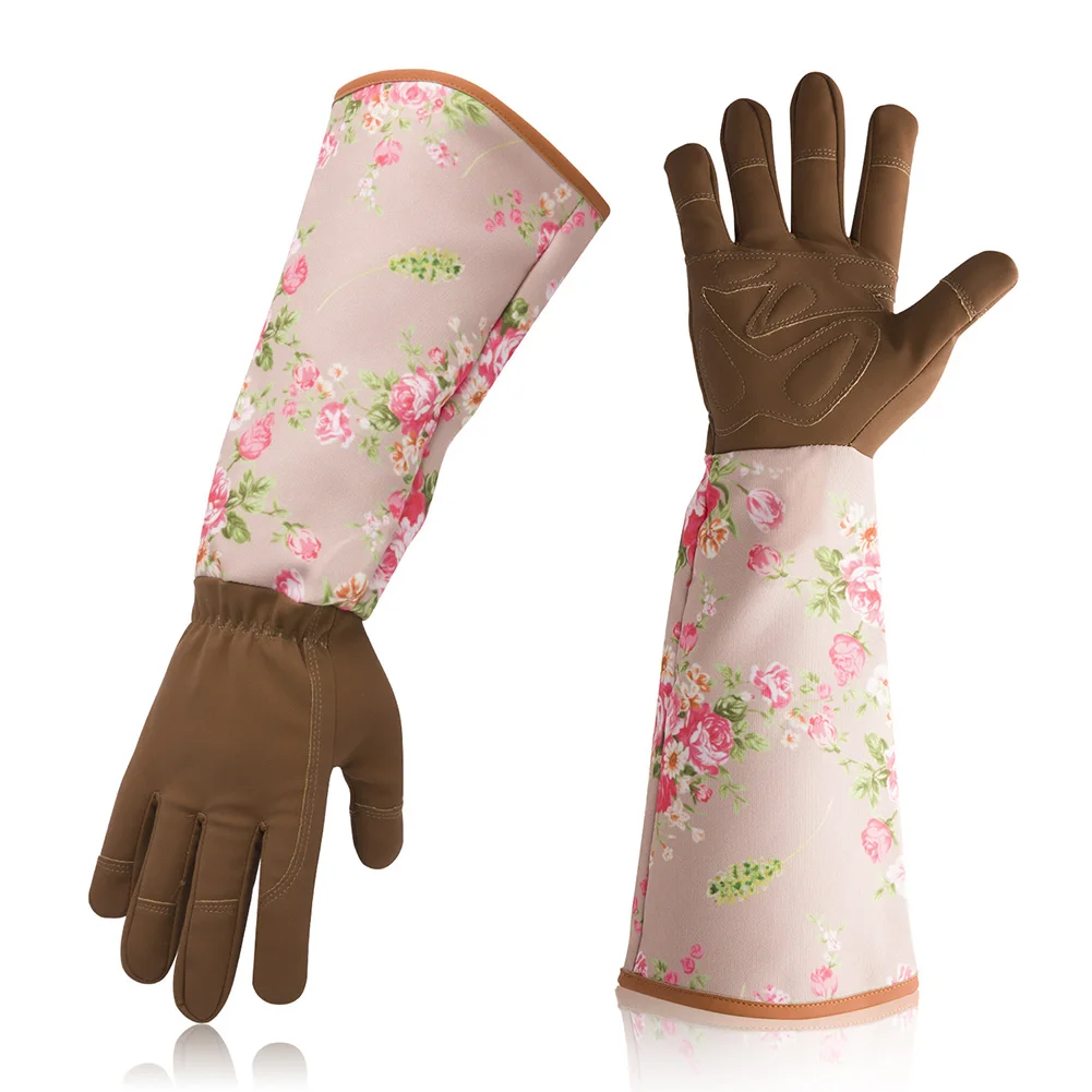1 пара, садовые перчатки с длинным рукавом, Лавсановые перчатки, защита от холода, водонепроницаемые перчатки, обрезка, обрезка, садовые рабочие аксессуары