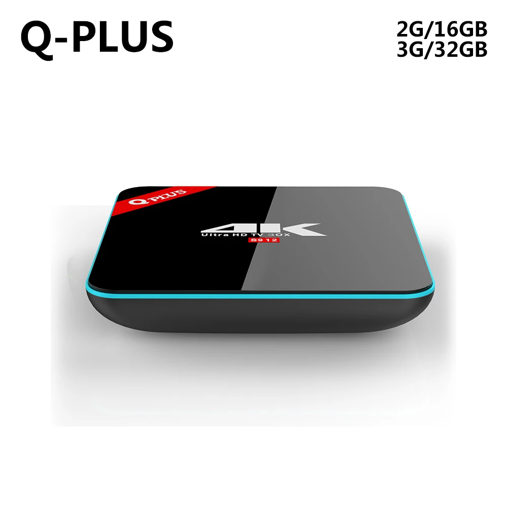 

Q Plus Amlogic S912 Android 6.0 RAM/ROM 2GB/3GB 16GB/32GB Octa Core Dual WiFi Smart Set Top Box Media Player 4K H.265