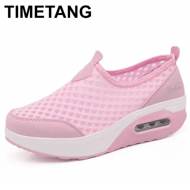 TIMETANG Spring Summer Women Shoes Breathable Mesh Woman Flats Shoe