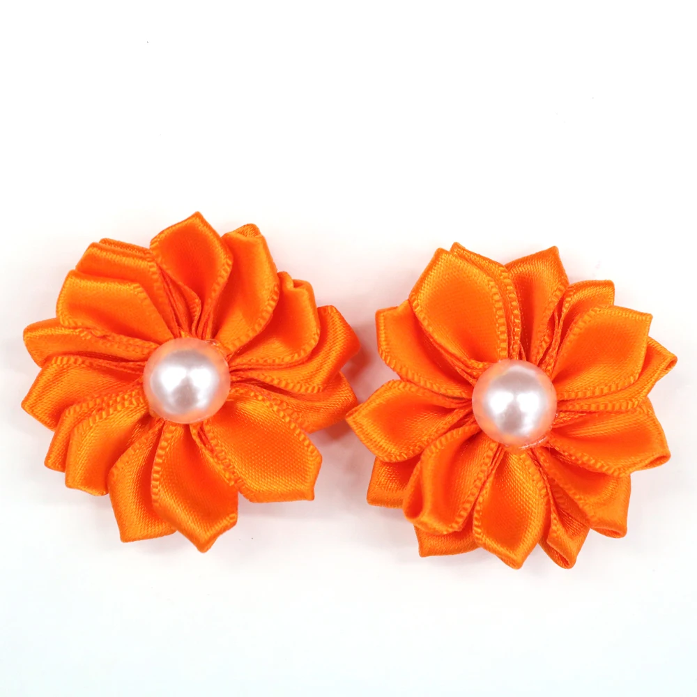Bright Pet Puppy Dog Cat Hair Bows Rubber Bands Flowers Pearls Pet Grooming Bows Hair Accessories