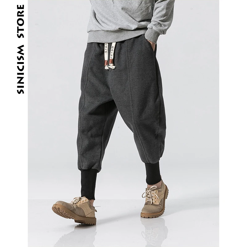 

Sinicism Store Winter Pants Men 2019 Mens Harajuku Ankle Banded Joggers Pants Male Streetwear Thick Chinese Style Sweatpants 5XL
