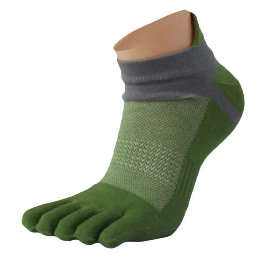 Дизайн 1 пара мужские сетка Meias носки с отдельными пятью пальцами ног хлопок полиэстер весна забавные носки calcetines hombre CJD129 - Цвет: green