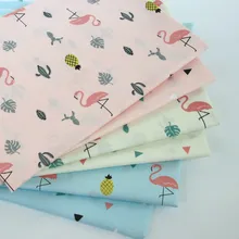 Buulqo Фламинго серии хлопок саржа ткани по метру для DIY швейная текстильная ткань Tecido лоскутное постельное белье стеганое