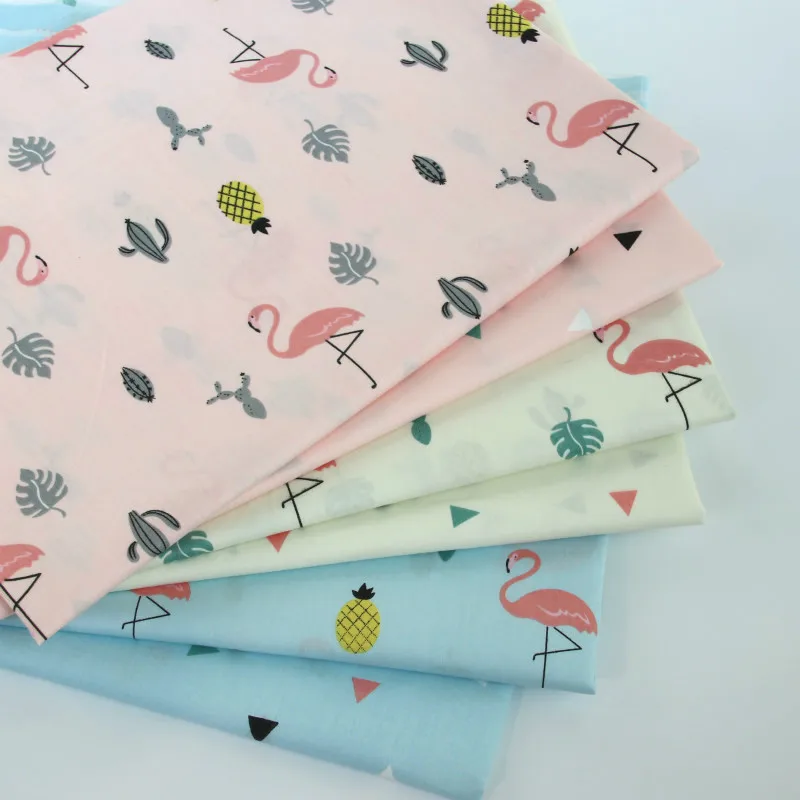 

Buulqo Flamingo Series 100% cotton twill fabrics by meter for DIY Sewing textile tecido tissue patchwork bedding quilting