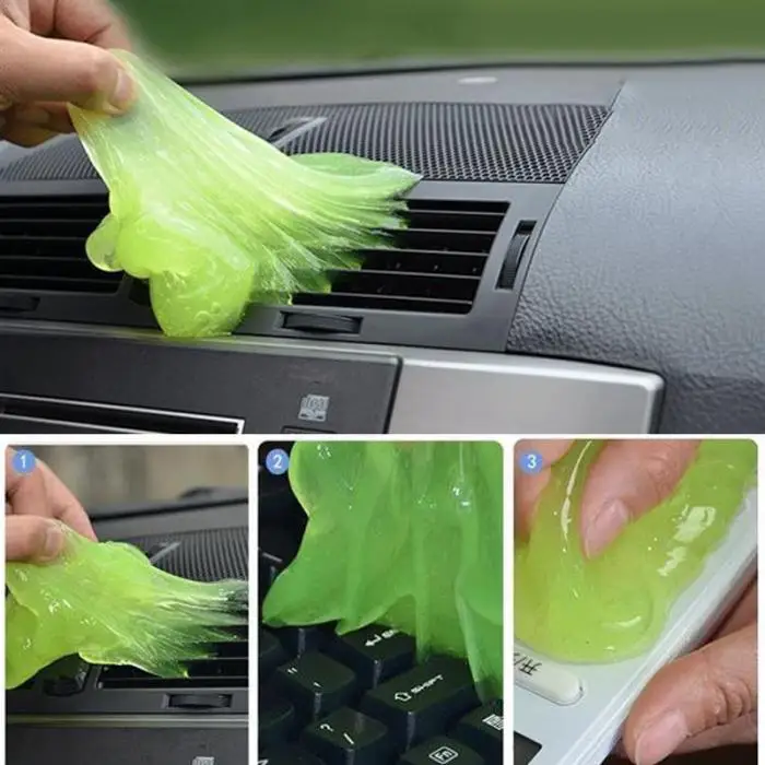 Ferramenta de Limpeza Teclado do Carro Gel para Computador Poeira Magia Pegajoso Composto Super Limpo Nj88 3 Pçs 3 Lama de lavagem de carro