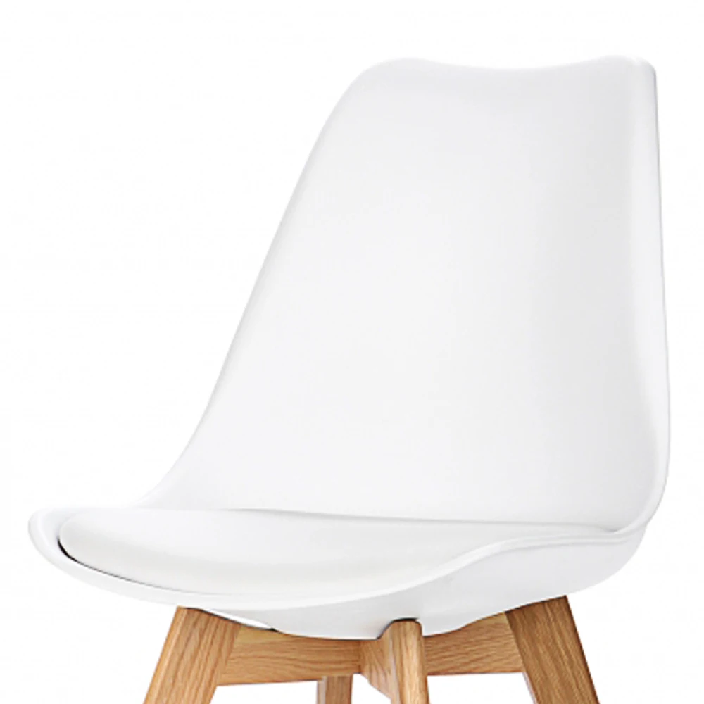  94939 Barneo N-12-2 Plastic Wood Kitchen Interior Stool Bar Chair Kitchen Furniture White free ship - 1000004593031