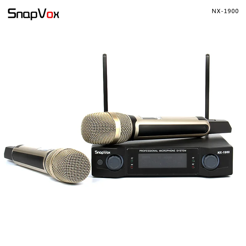 

Free Shipping 2 x Handheld Lavalier Lapel Headset Headworn Mic Professional Wireless Microphone System For Karaoke Stage Meeting