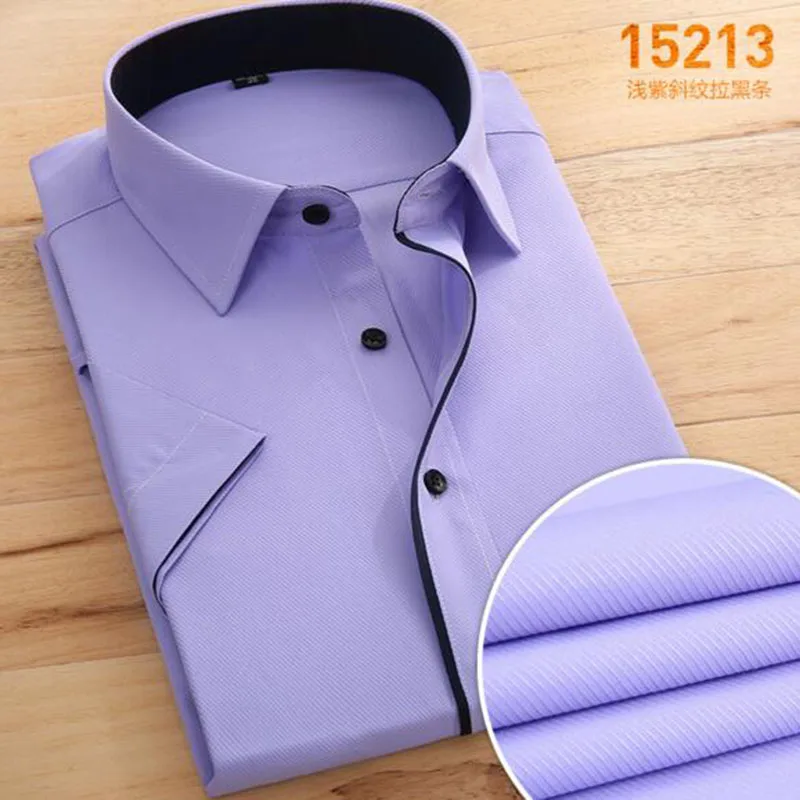 Мужские с коротким рукавом однобортные летние горячие продажи рубашки Camisa, однотонный карамельный цвет торжественное платье деловые
