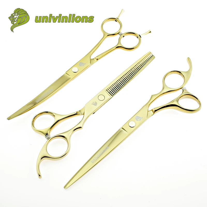 Univinlions 7 &quotзолотые ножницы для стрижки кошек собак Ножницы ухода за собакой
