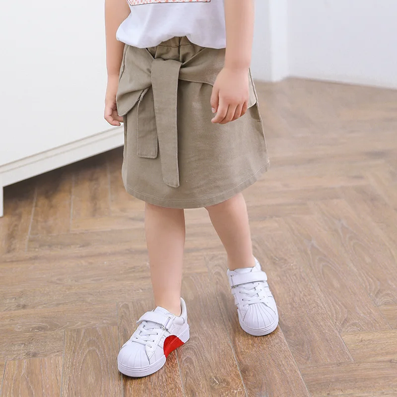 Children Khaki Skirt Summer Toddler Girls Vintage Style Clothes Baby