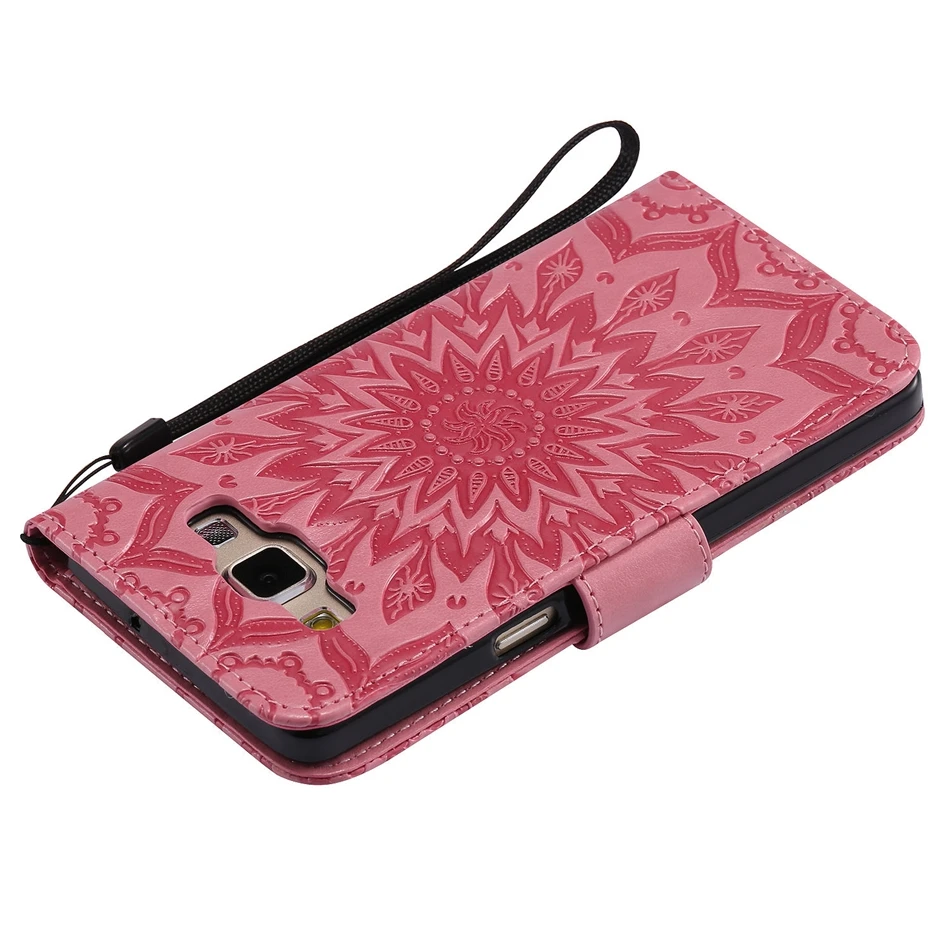 Fundas для Samsung galaxy A5 2015 чехол Роскошный 3D с рельефным цветочным орнаментом
