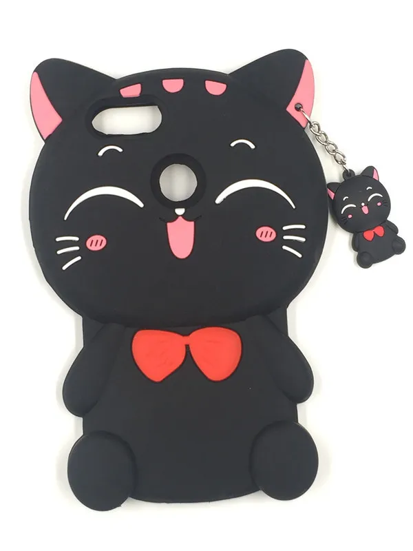 

For Vivo V7 plus / V7 + 3D Cartoon Kawaii Bow Tie Cat Soft Silicone Phone case Cover For BBK Vivo Y79 5.99 inch Phone case