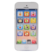 

Touch Screen Multi-Functional Toy-Phone 5S English Learning Toy Black White With Dazzle Colored Light Children'S Toys