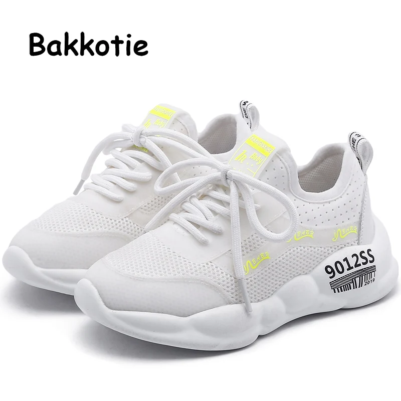 

Bakkotie 2019 Autumn Kids Sneakers Soft Baby Girls Fashion Sports Running Shoes Boys New Black Mesh Breathable Casual Shoes