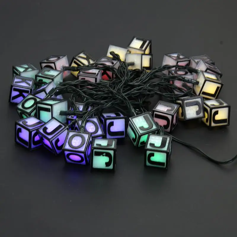 

30 LED Solar String Fairy Letters Lights Multi-color 8 Modes Romantic Holidays Decoation Solar Panel LED Strings
