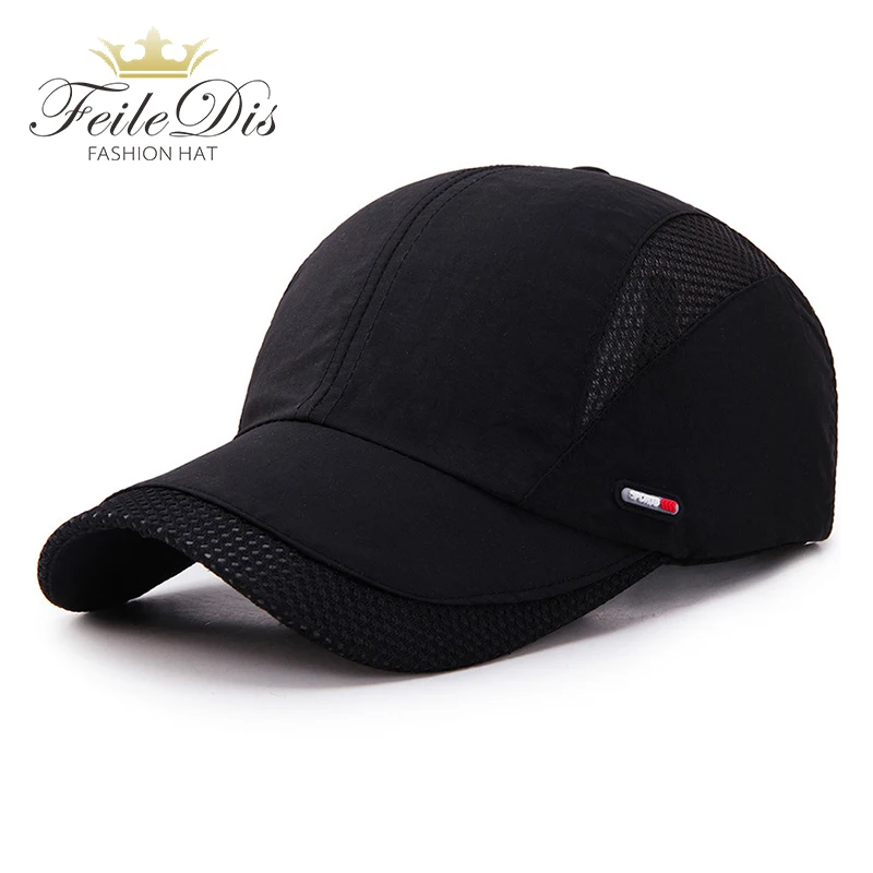 

[FEILEDIS] Men Women Summer Snapback Quick Dry Mesh Baseball Cap Sun Hat Bone Breathable Trucker Hats JMM-14