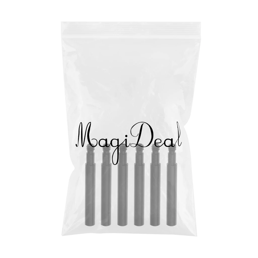 6pcs Aluminum Alloy Bike Tire Tyre Presta Valve Extensions Extender Cap 40mm Black Extensor de valvula Prolongateur de valve