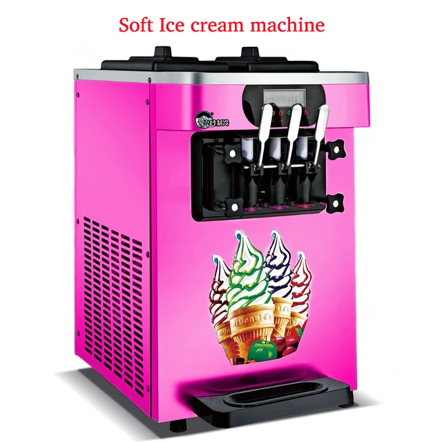 110V/ 220V THREE Flavors 18L 22L/H Commercial Soft Ice Cream Machine