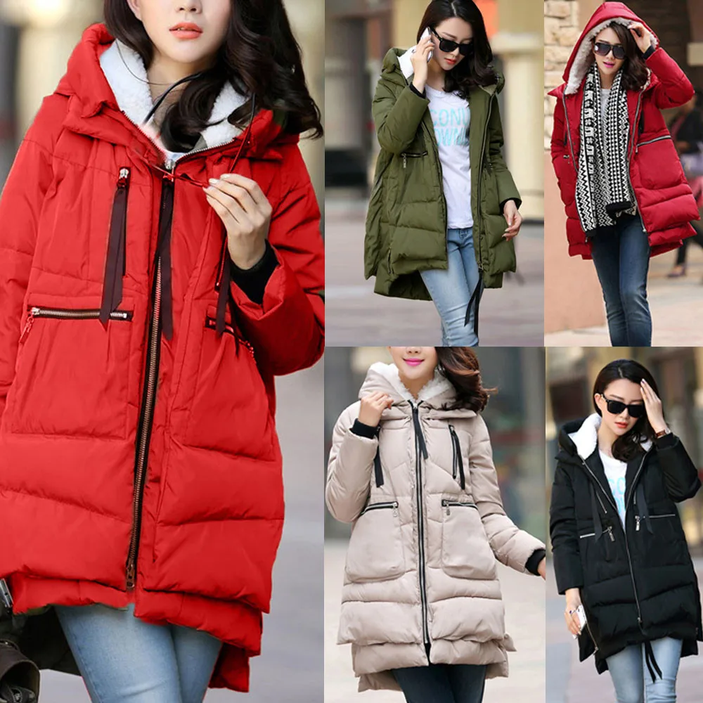 JAYCOSIN новые модные женские Зимние Пальто утепленное хлопковое пальто большого размера Женская одежда Верхняя одежда 18 OCT26
