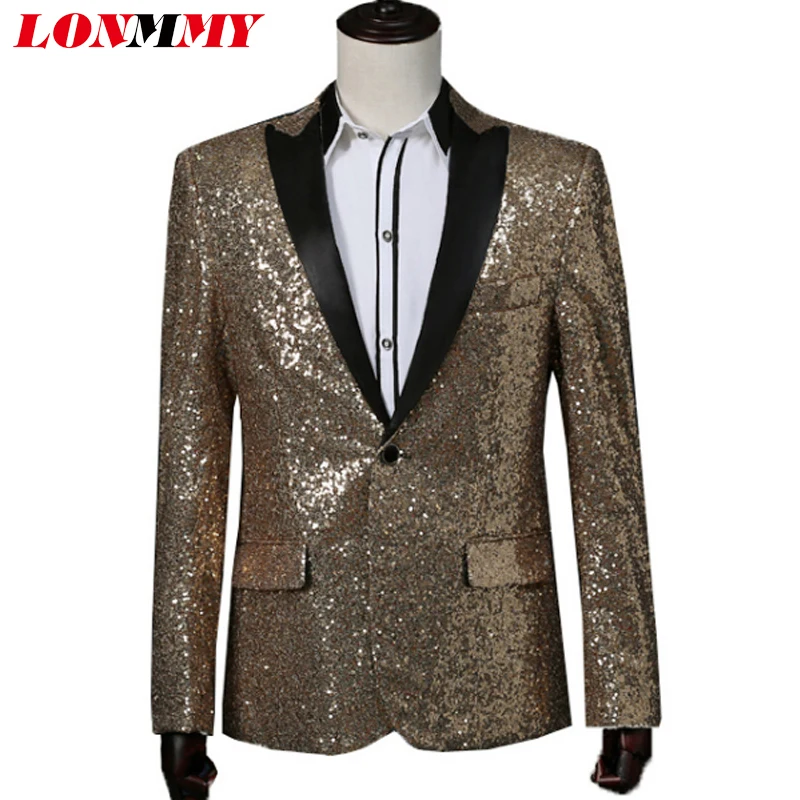 LONMMY Tuxedos Sequin suit men Formal Wear blazer men Wedding suits for ...