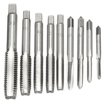 

20pcs/set Screw Thread Plugs Taps Alloy Steel Metric Tap Dies Set 1/16''--1/2'' NC Hand Screw Taps Hand Tools Free shipping