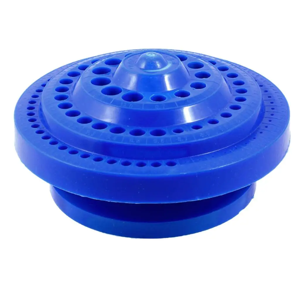 

Multifunctional Round Shape Plastic Hard Drill Bit Storage Case - Blue