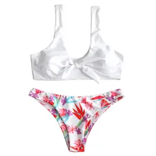 OSTRICH, Модный женский раздельный пуш-ап с принтом, уплотненный бюстгальтер в радужную полоску, женский пляжный комплект без бретелек, пляжная одежда