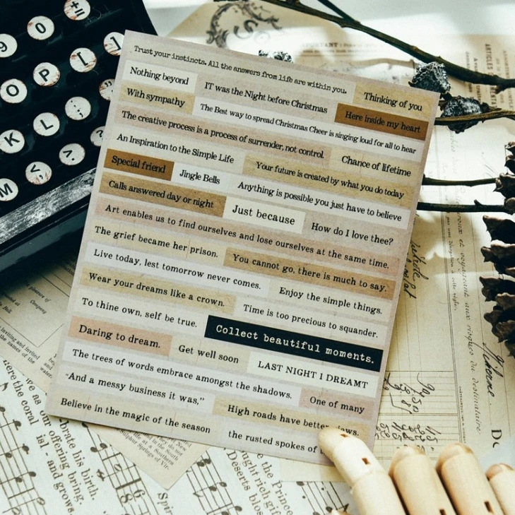 YPP CRAFT Vintage наклейки с фразами для скрапбукинга счастливый