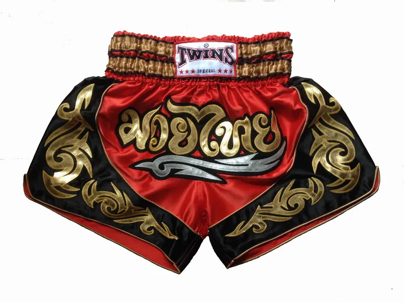Шорты для тайского шорты боксерские трусы мужская спортивная одежда мма шорты M-XXL боевые брюки золотым шитьем - Цвет: Серебристый