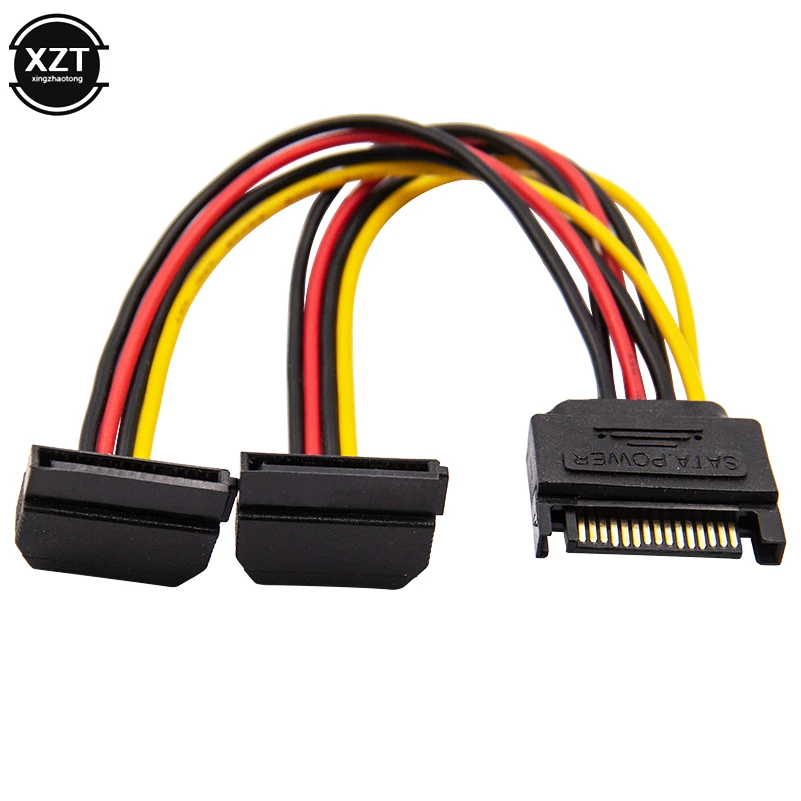 Кабель питания Sata кабель 15 Pin Male 2x15 Female 90 градусов для жесткого диска HDD l1206