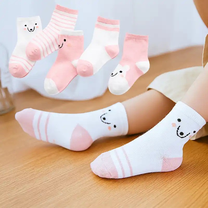 5 Pairs NewBorn Baby Boy Girl Cartoon Cotton Socks Infant Toddler Kids Cute Sock