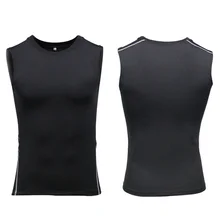 Мужская компрессионная быстросохнущая майка без рукавов стрейч спортивная майка SMN88