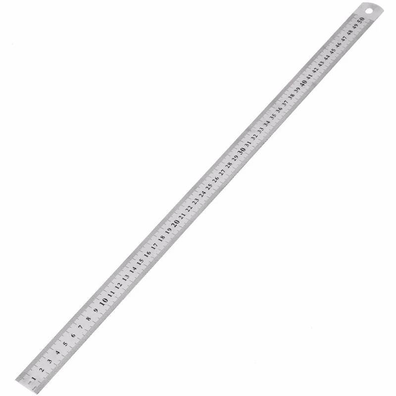 1Pcs High Quality Double Side Scale Stainless Steel Straight Ruler Measuring Tool 50cm School Office Supplies 1Pcs High Quality Double Side Scale Stainless Steel Straight Ruler Measuring Tool 50cm School Office Supplies