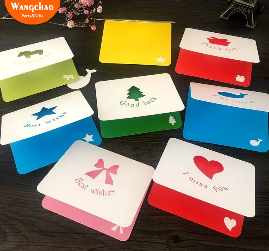 

10pcs Creative Hollow-out Greeting Card Christmas New Year Gift Card Christmas Postcards Birthday Card Thank You Cards Lot