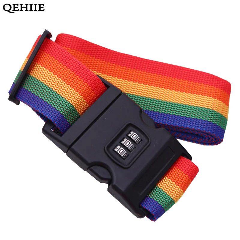 QEHIIE2017 Travel Luggage Strap Adjustable Password Lock Packing Belt